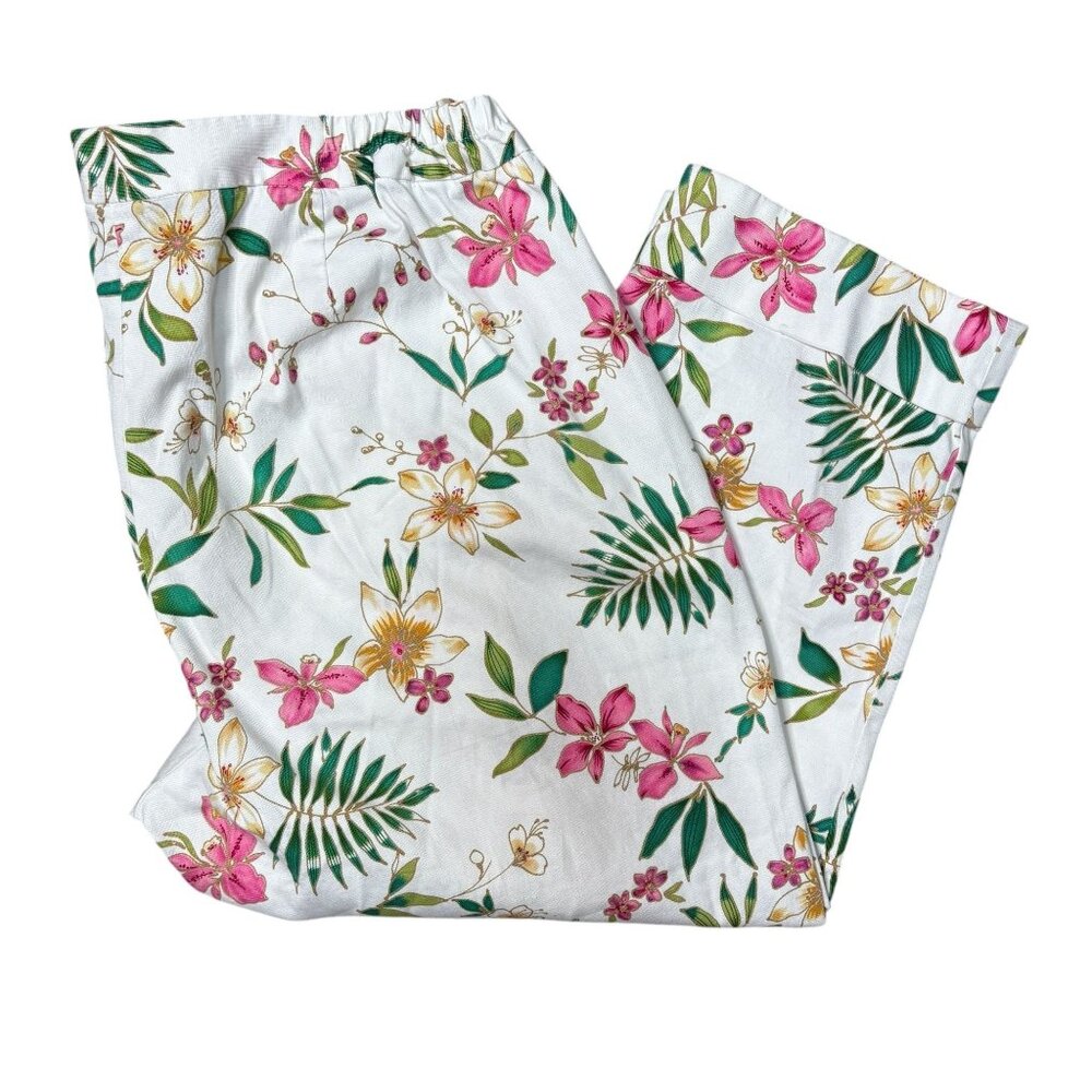 Rafaella Floral Capri Pants Size 20W - Picture 7 of 7